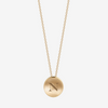 14K Gold and Cavan Gold Northeastern University N Logo Necklace