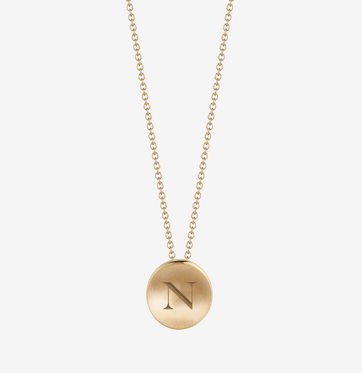 14K Gold and Cavan Gold Northeastern University N Logo Necklace
