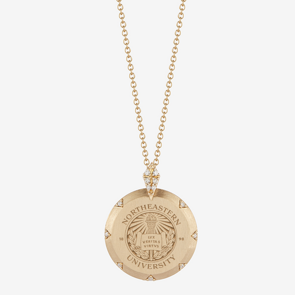 Northeastern 7-Point Diamond Pendant