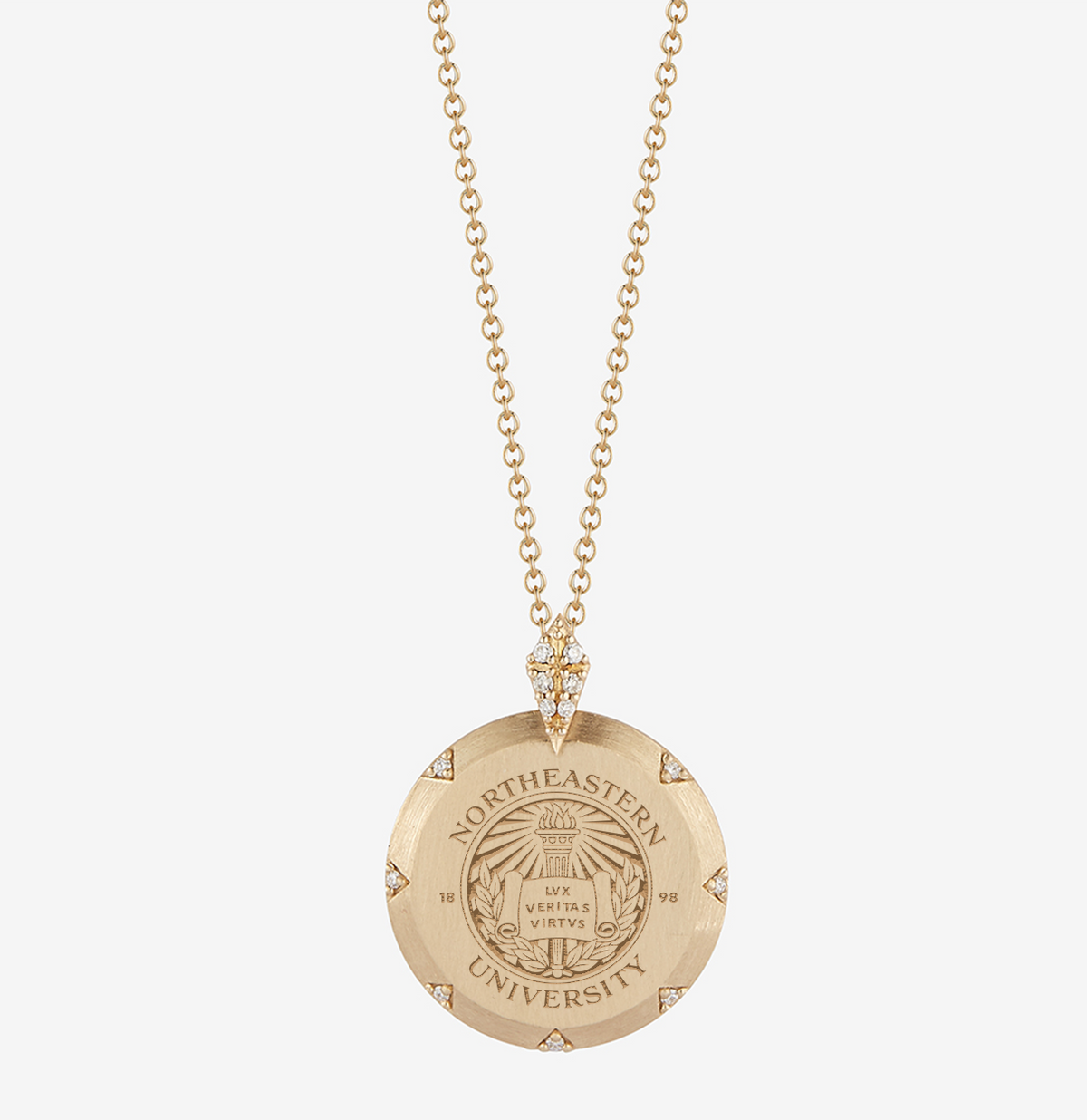 Northeastern 7-Point Diamond Pendant