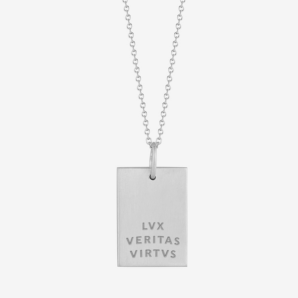 Northeastern Motto Rectangle Pendant