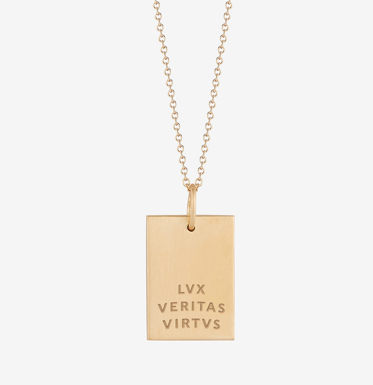 Northeastern Lux Veritas Virtus Rectangle Necklace