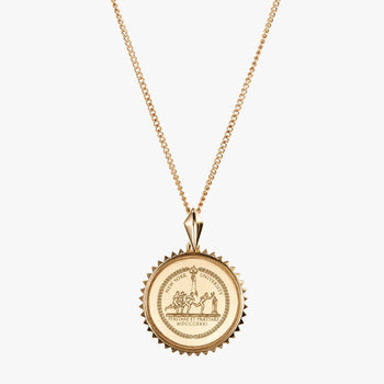 Gold NYU Sunburst Necklace