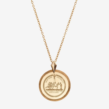 Gold NYU Florentine Petite Necklace