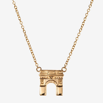 Gold NYU Washington Square Arch Necklace