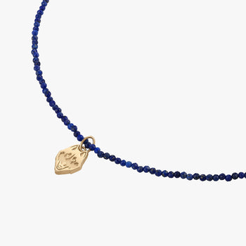 Navy Beaded Necklace