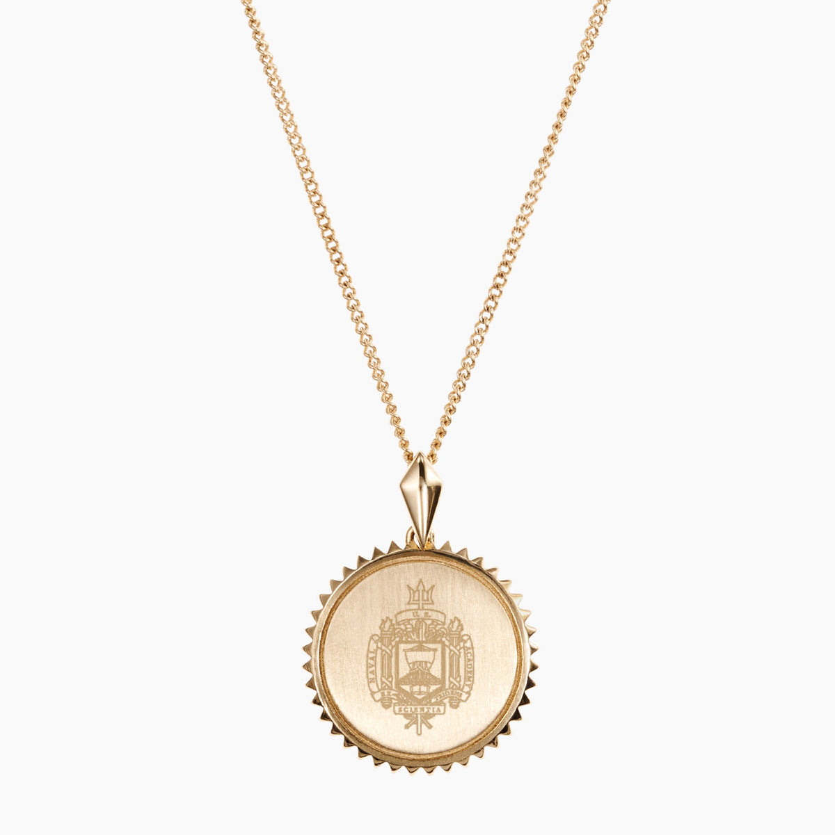 Naval Academy Crest Sunburst Pendant