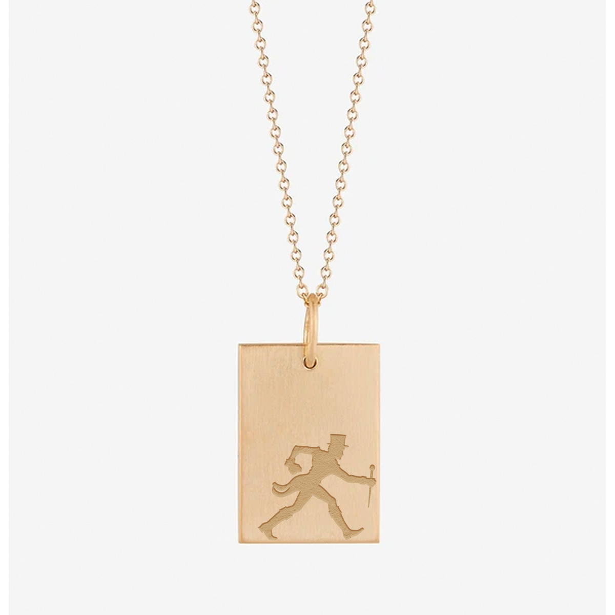 Walking Deacon Rectangle Necklace