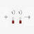 Garnet North Star Florentine Earring Bundle