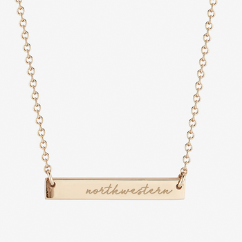 Northwestern Horizontal Bar Necklace