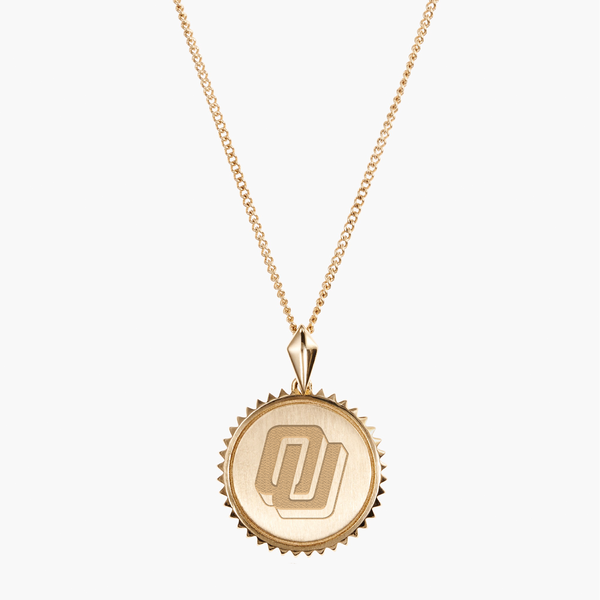 Oklahoma Vintage Logo Sunburst Pendant