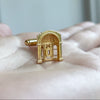 Ohio State Rotunda Cufflink laydown shown in gold