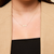 Oklahoma State Horizontal Bar Necklace shown on figure in gold with Link Chain Choker