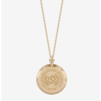 Oklahoma State 7-Point Diamond Pendant
