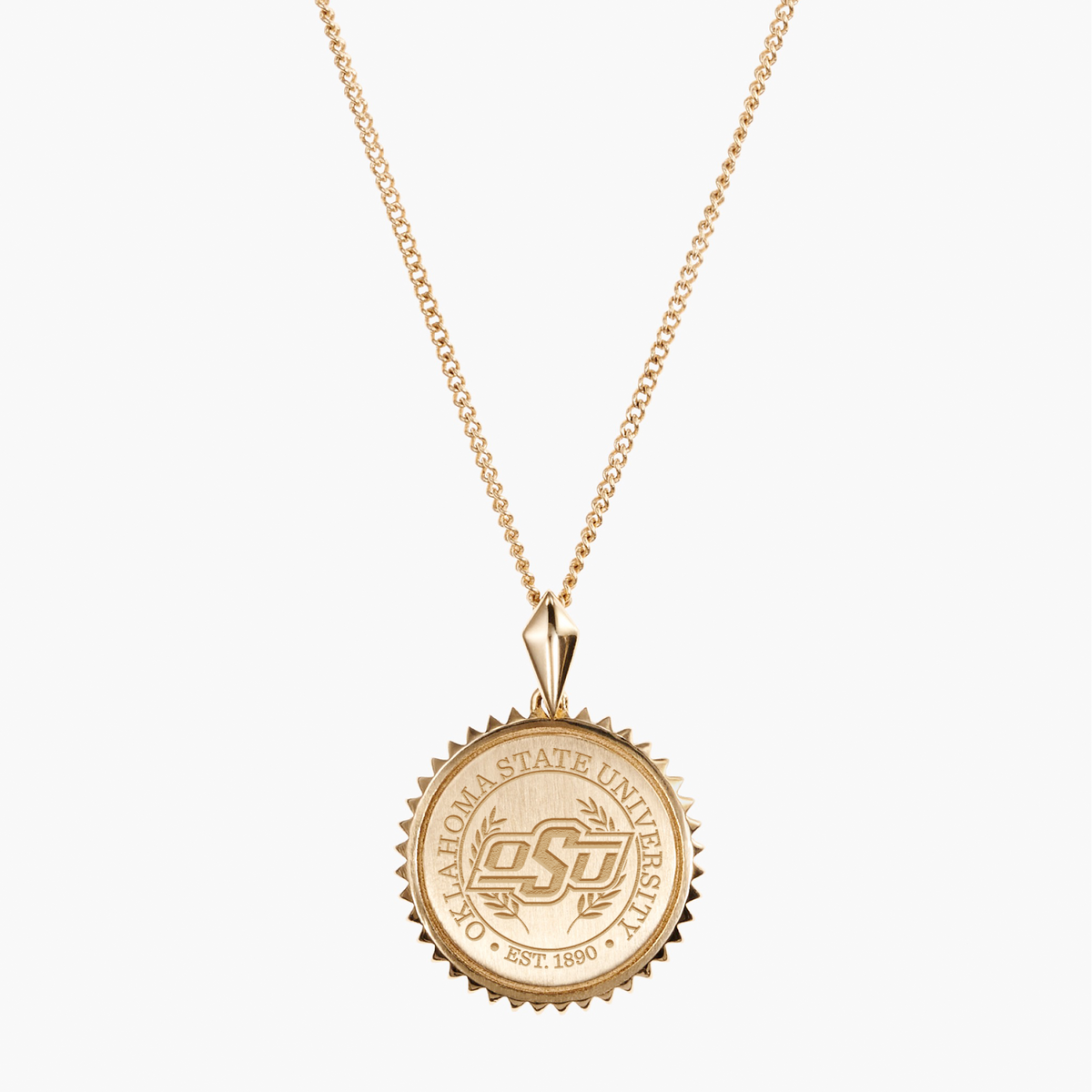 Oklahoma State Sunburst Pendant