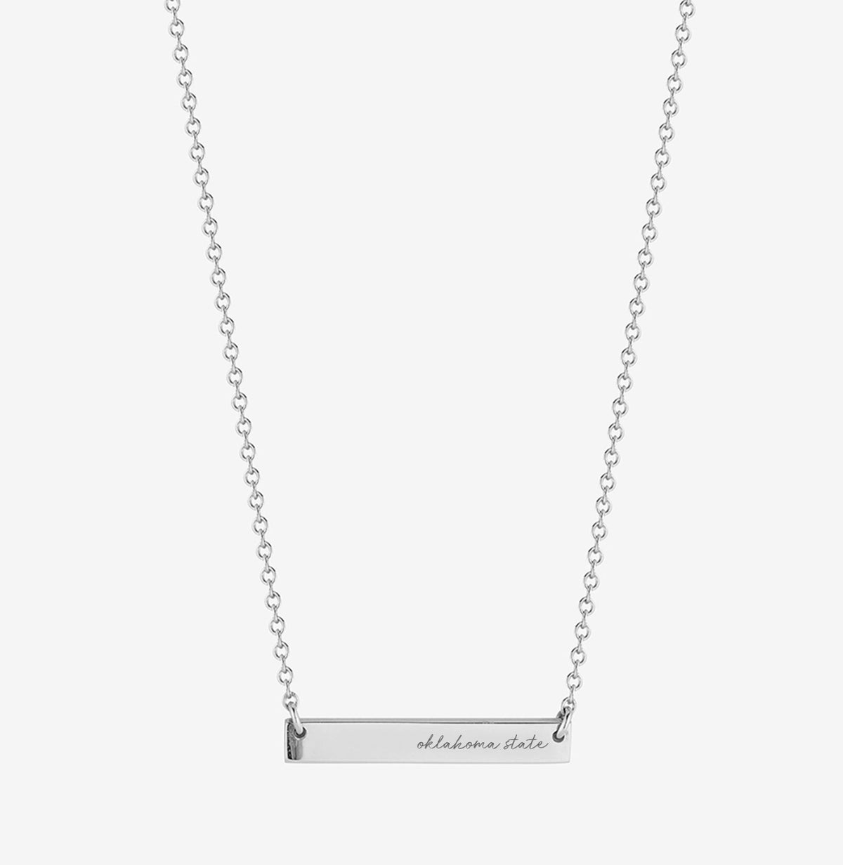 Oklahoma State Horizontal Bar Necklace