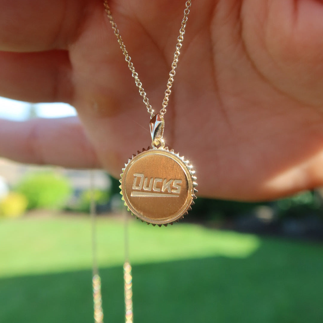 Oregon Softball 60th Anniversary Sunburst Pendant - Copy