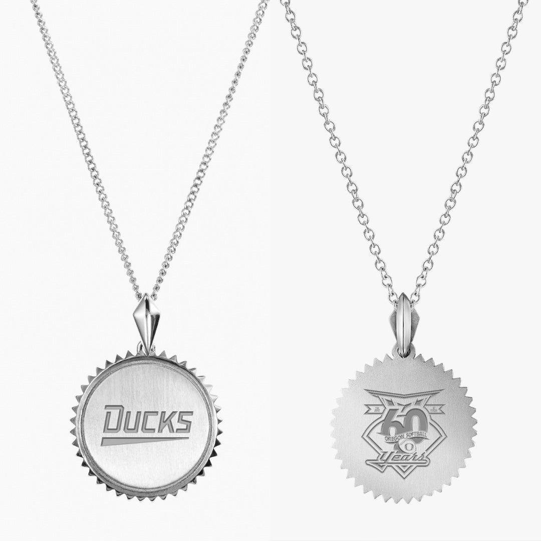 Oregon Softball 60th Anniversary Sunburst Pendant - Copy