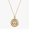 Gold Penn Sunburst Crest Necklace
