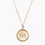 Gold Phi Mu Sunburst Crest Necklace