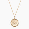 Gold Phi Mu Sunburst Crest Necklace