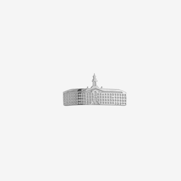 Silver Princeton Nassau Hall Lapel Pin