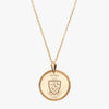 Gold Phi Sigma Pi Florentine Crest Necklace Petite