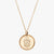 Gold Phi Sigma Pi Florentine Crest Necklace Petite