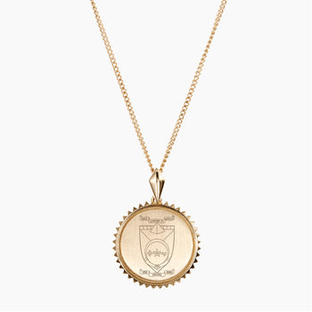 Gold Phi Sigma Rho Sunburst Crest Necklace