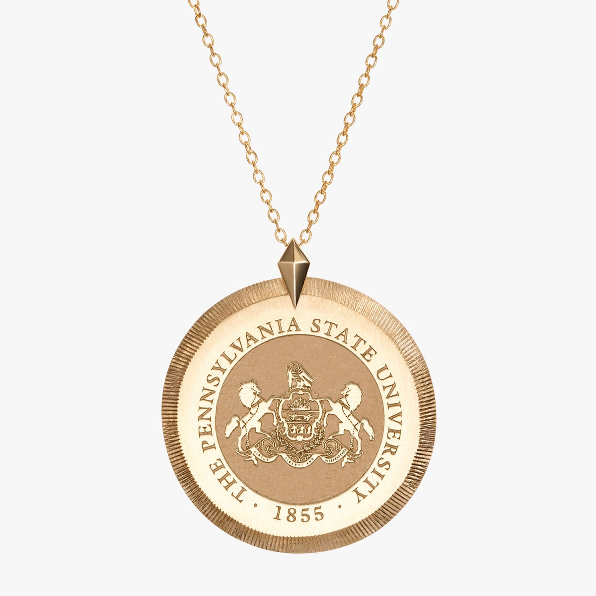 Gold Florentine Crest Necklace