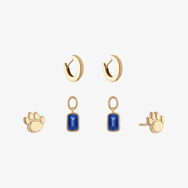 Penn State Sapphire Florentine Earring Bundle