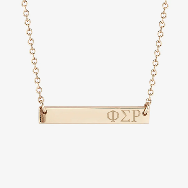 Phi Sigma Rho Horizontal Bar Necklace