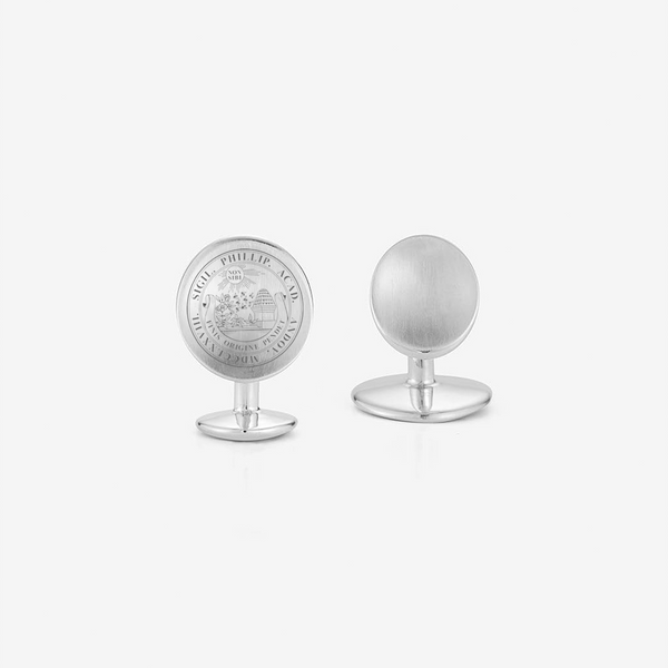 Phillips Academy Silver Organic Cufflinks