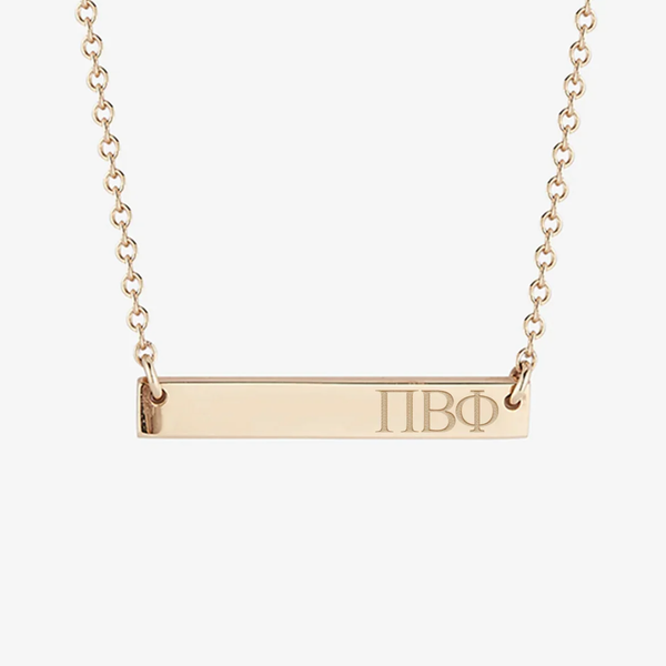 Pi Beta Phi Horizontal Bar Necklace