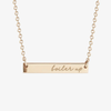 Purdue Boiler Up Horizontal Bar Necklace