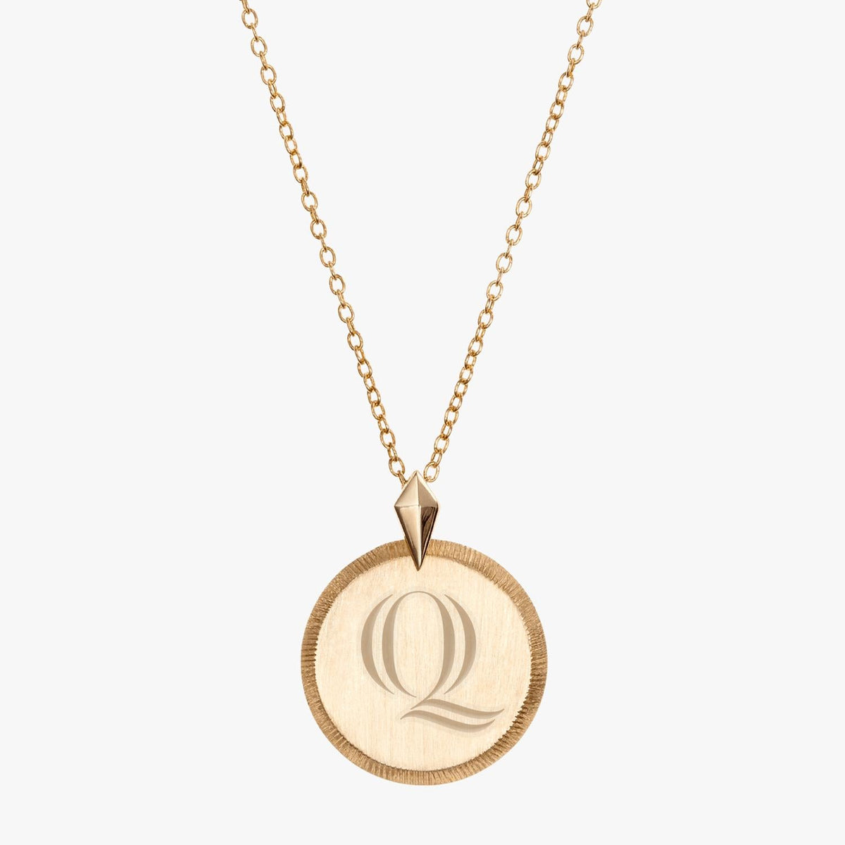 Quinnipiac Florentine Necklace Petite Gold