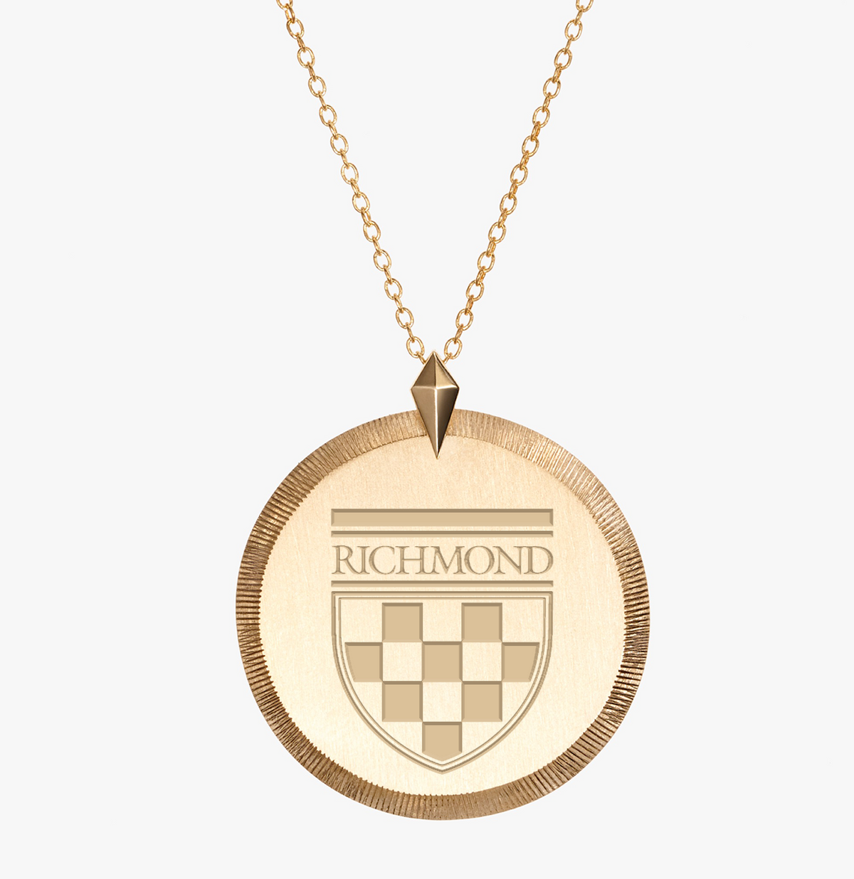 Richmond Shield Necklace Gold
