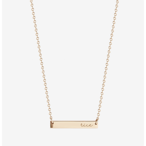 Rice Horizontal Bar Necklace