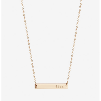 Rice Horizontal Bar Necklace