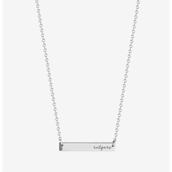 Rutgers Horizontal Bar Necklace
