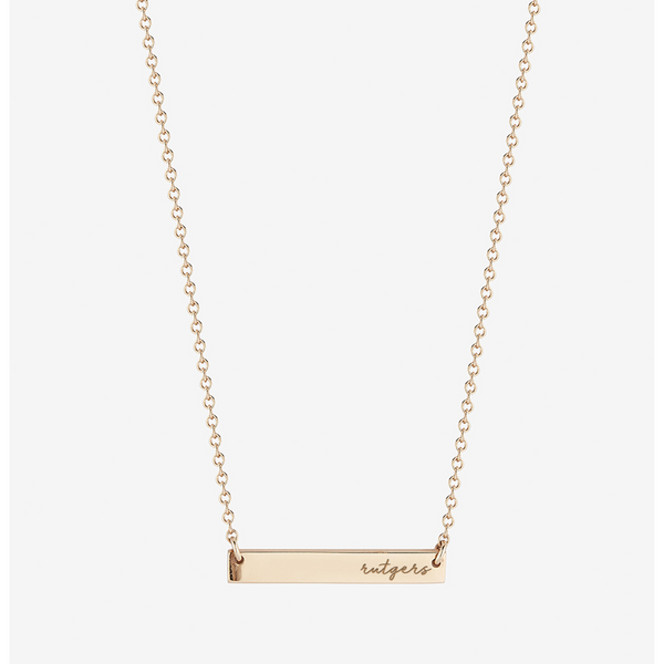 Rutgers Horizontal Bar Necklace
