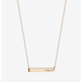Rutgers Horizontal Bar Necklace