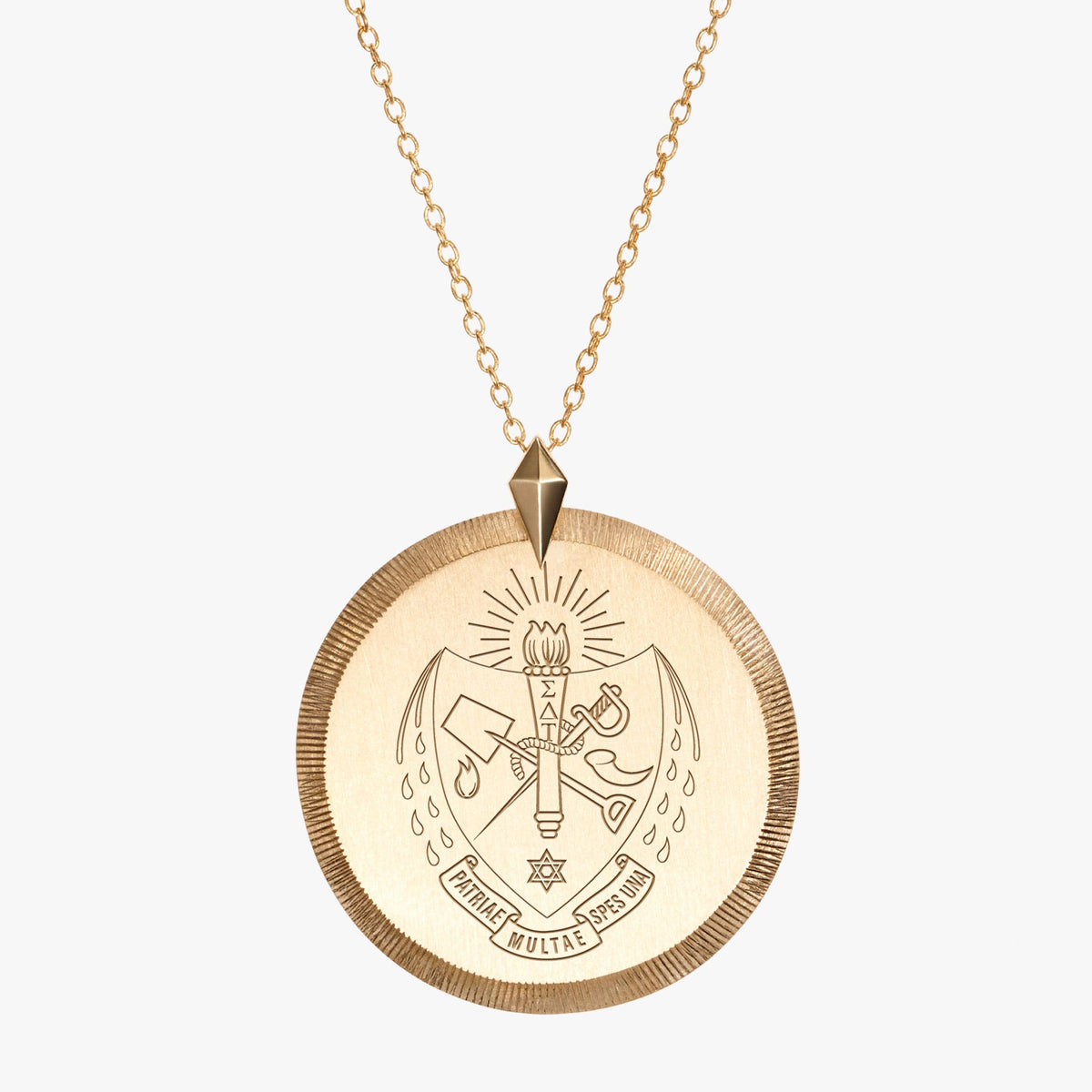 Gold Sigma Delta Tau Florentine Necklace