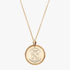 Gold Sigma Kappa Florentine Crest Necklace Petite