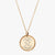 Gold Sigma Kappa Florentine Crest Necklace Petite