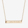 St. Lawrence Fides et Veritas Horizontal Bar Necklace