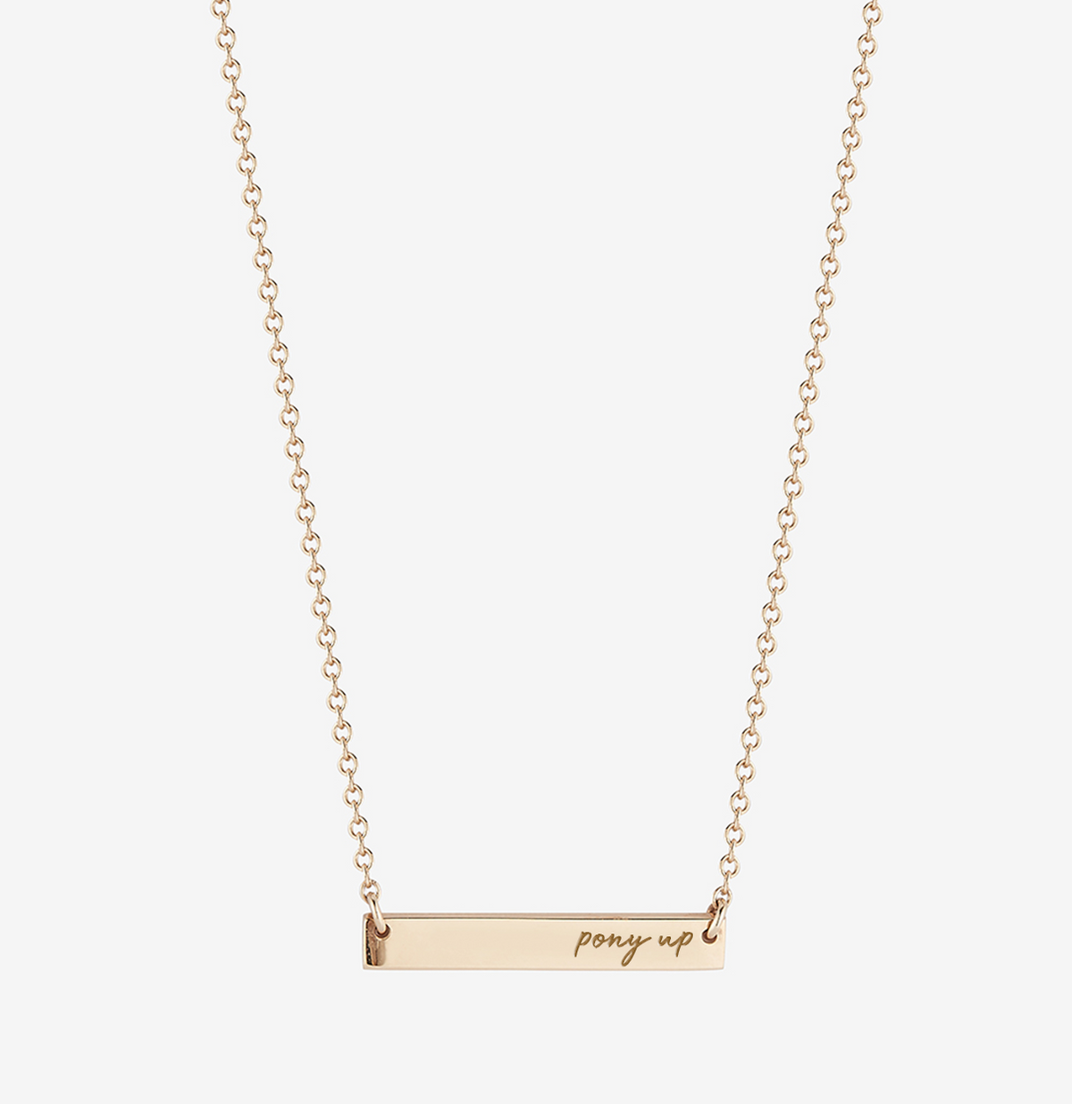 SMU Pony Up Horizontal Bar Necklace