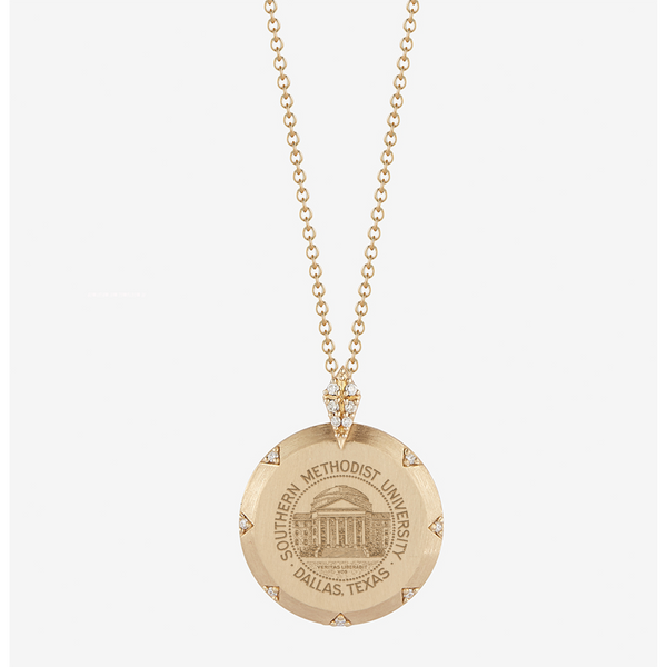 SMU Seal 7-Point Diamond Pendant