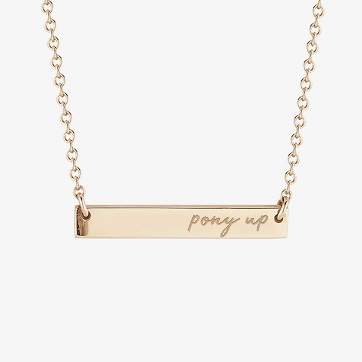 SMU Pony Up Horizontal Bar Necklace