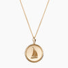 Gold Sigma Sigma Sigma Sunburst Sail Necklace